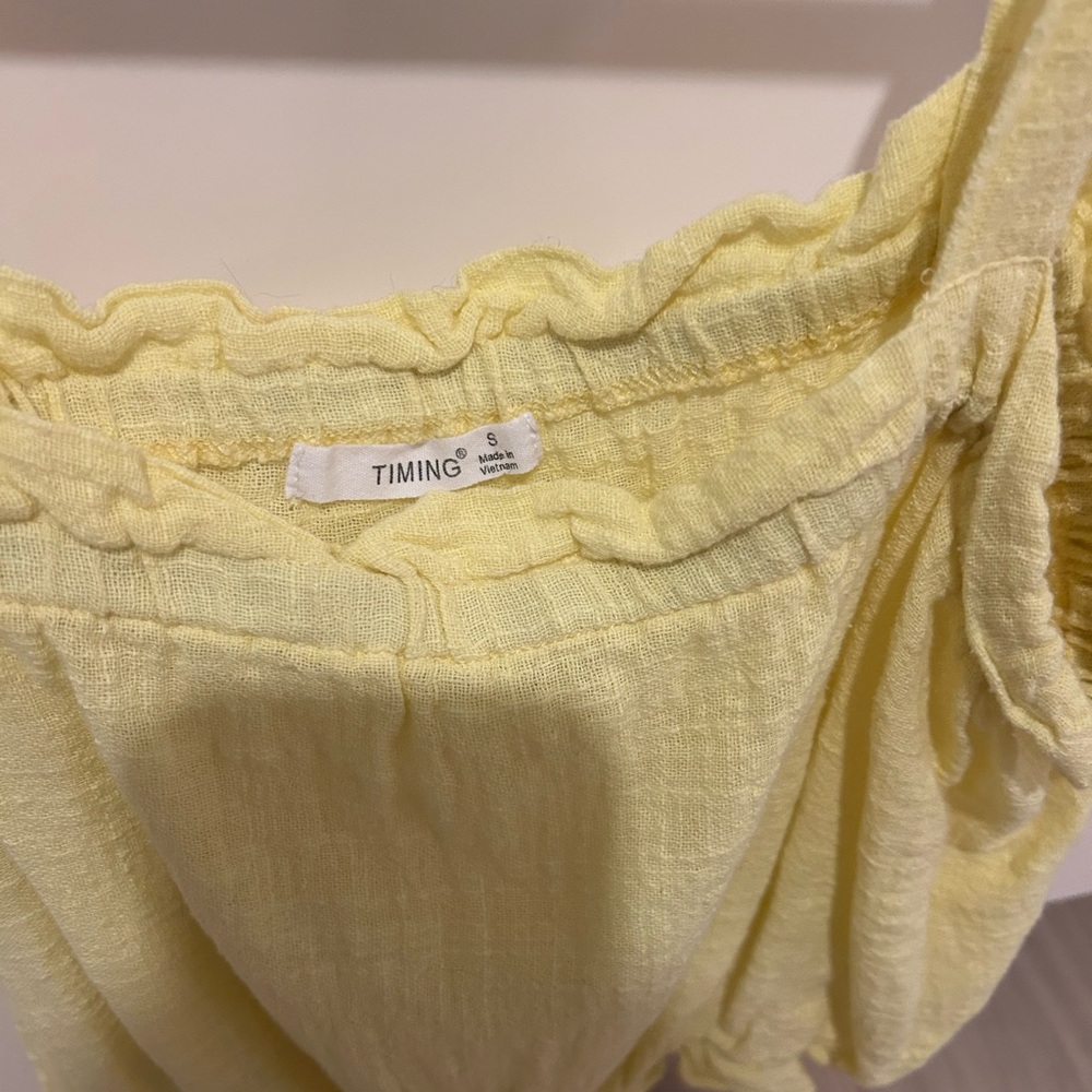 Yellow Ruffle Strap Top - Picture 2 of 2